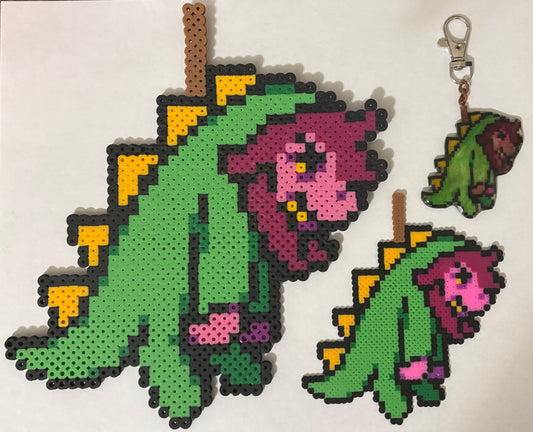 Suziezilla from Deltarune Perler/Keychain