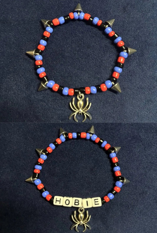spider punk beaded bracelet