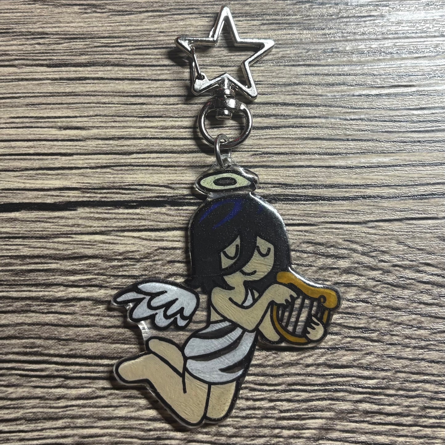 Angel from clinical trial keychain