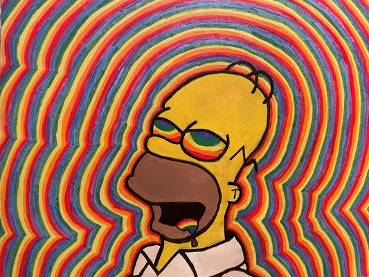 trippy homer simpson painting