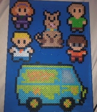 perler bead mystery gang from scooby doo