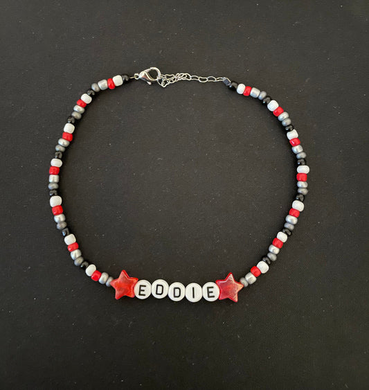 Stranger Things Eddie Munson adjustable beaded necklace