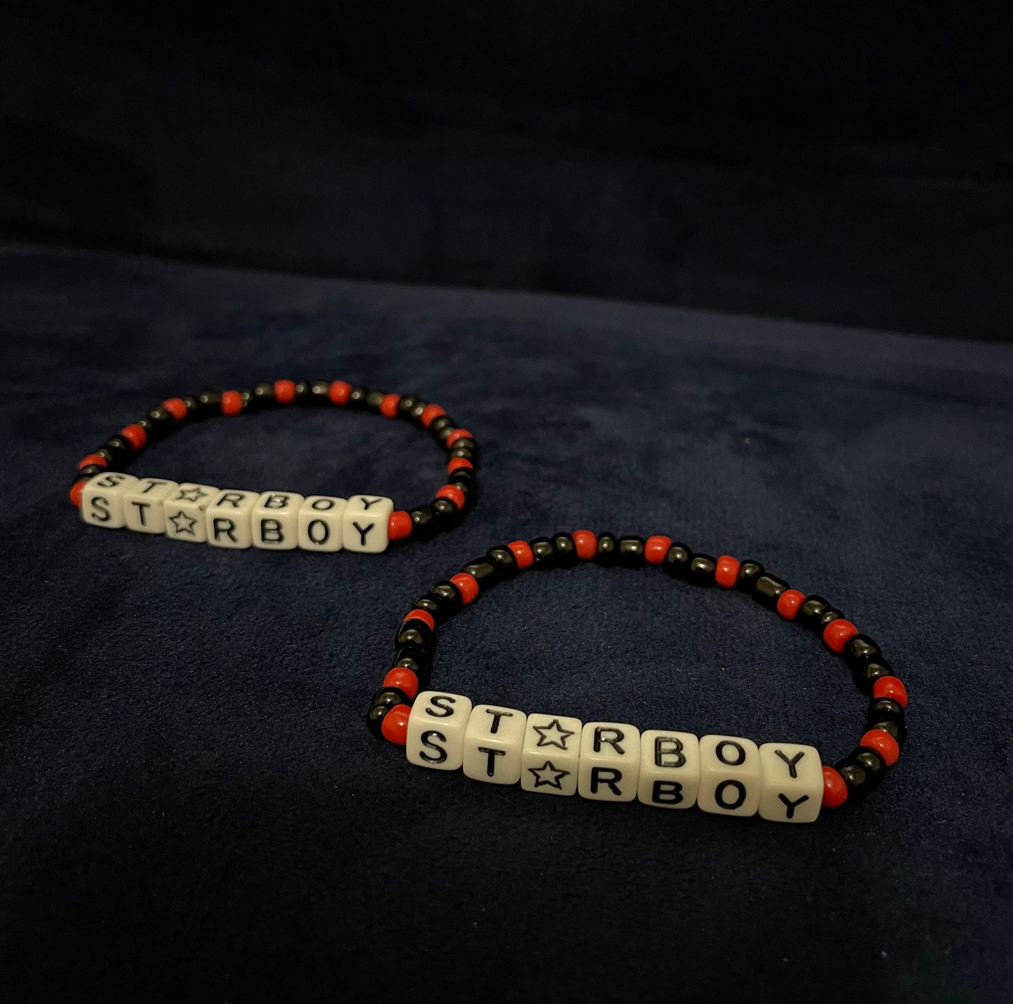 2pc Starboy and Stargirl beaded bracelets