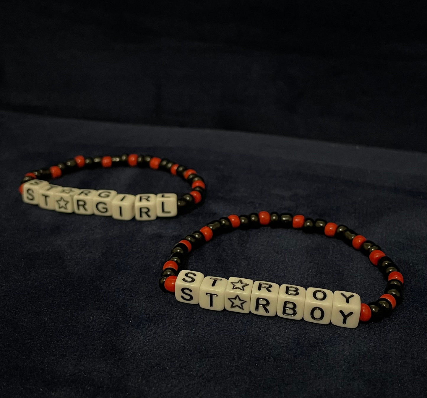 2pc Starboy and Stargirl beaded bracelets